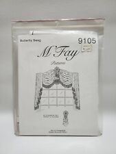 Vintage M'Fay Window Curtain Pattern #9105, Butterfly Swag picture