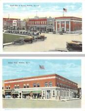 2~Postcards  Newton, IA Iowa  SOUTH SIDE SQUARE STREET SCENE & ALLFREE BUILDING picture