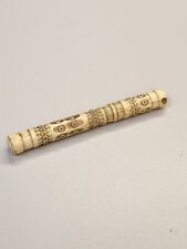 19th CENTURY NEEDLE CASE CARVED VERY WELL DONE picture