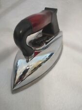 Vintage American Beauty Model 79-AB Electric Iron - Red Handle picture