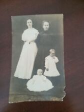 Vintage Post Card Two Ladies Two Children Baby Picking Nose Comical picture