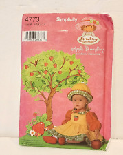 Strawberry Shortcake Simplicity 4773 toddler costume Apple Dumpling 2004 pattern picture