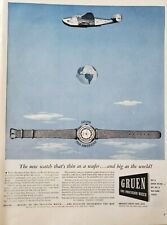 Lot of 2 Vintage 1943 Gruen Watches Print Ad Ephemera Wall Art Decor picture