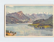 Postcard Lake Mountain Landscape Scenery Painting picture