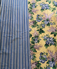 Vtg Longaberger PAIR Lilac Rose Cottage Chintz Curtain Panels (2) USA 45