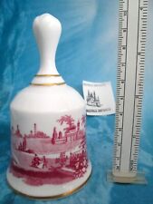 Collector Bell Spode Scenic Landscape Pink Floral Garden England Danbury Mint picture