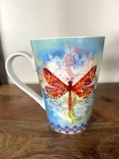 Large Konitz Germany Artist Butterfly Flower Coffee Mug Tea Cup Dragonfly picture