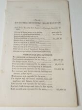 1854 NY RR train document ROCHESTER & GENESEE VALLEY RAILROAD Monroe county RGV picture