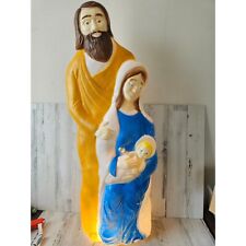 Union Nativity blow mold Jesus Mary Joseph light up vintage Xmas picture