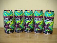 5X Rockstar Energy Drink SUPERSOURS GREEN APPLE Discontinued FULL 16oz Cans picture