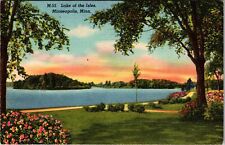 Minneapolis MN-Minnesota, View Of Lake Of The Isles, c1952 Vintage Postcard picture