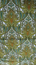 Vintage Paisley Sylmer Screen Printed Interior Decorating Fabric Sample 43