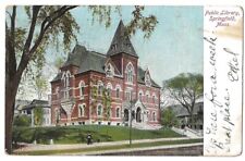 Springfield Massachusetts c1905 Public Library Building, undivided back picture