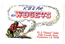 KB5FR Franklinton LA 1979 QSL Ham Radio Postcard WA0MRG Sedgwick Colorado picture