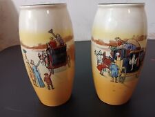 Set Of Royal Daulton Traveling Coach Series Miniature Vases, 5 1/2