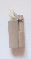 Seagull on Pylons Beach Nautical Refrigerator Magnet Novelty Wood  picture