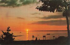 Sunset on Oneida Lake - Verona Beach New York NY - PM 1968 Postcard picture