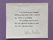 Original Helen Keller Signed Autograph on Card - 6