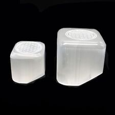 Selenite Crystal Flower of Life Engraved Cube Decor picture