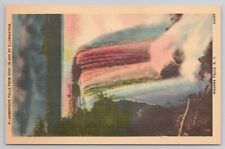 Horseshoe Falls Illuminated Niagara Falls New York NY 1940s Postcard picture