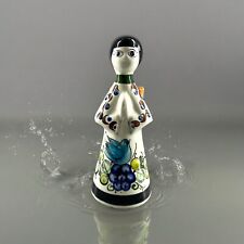 Vintage Tonala Folk Art Mexican Pottery Angel Candle Holder Bird Signed 8.5 in. picture