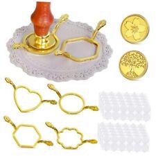 for 1 Inch Wax Seal Stamp with 2Pcs Brass Head, 4Pcs Metal 9Pcs Wax Seal Kit picture