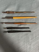 Vintage Lot of 5 Dipping Pens With Nibs picture