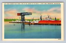 Bremerton WA-Washington, Huge Hammer Head Crane, Antique, Vintage Postcard picture
