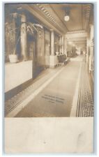 Entrance Lobby Stratford Hotel Arts Crafts Chicago Illinois RPPC Photo Postcard picture