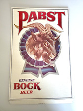 Vintage Genuine Bock Beer Easel Back Cardboard Sign Pabst Advertising picture