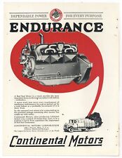 1925 Continental Motors Ad: Dependable Power for Every Purpose - ENDURANCE picture