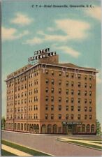 Greenville, South Carolina Postcard HOTEL GREENVILLE Curteich Linen c1944 UNUSED picture