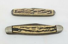 Vintage Colonial Three Pin Two Blade Folding Pocket Knives  TF picture