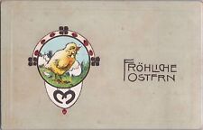 ZAYIX Happy Easter Fröhlich Ostern Germany c 1913 Hatched Chick Eggs 060522SM102 picture