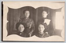 RPPC Four Lovely Ladies Masked Photo Davidson Family Long Pine NE Postcard A33 picture