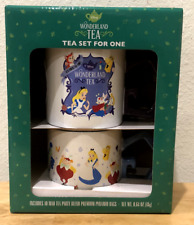 NEW IN BOX DISNEY PARKS ALICE IN WONDERLAND TEA SET FOR ONE MUG POT AND TEA picture