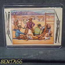 1953 Bowman Frontier Days 🔥 Card # 46 Branding A Calf - A picture