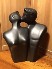 Vtg Chalvignac Ceramic 80s Art Deco Lindsey B style Man Woman Couple Porcelain picture