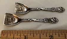 Set of 2 Nils Johan Swedish Silver Plated Shovel-Shaped Salt Cellar Spoons picture