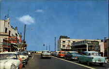 Virginia Beach VA Classic 1950s Cars Street Scene Vintage Postcard picture