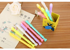 8pcs Cute Cartoon Kawaii Colorful Flute Whistle Gel Ink Ball Point Pen Kid gift picture