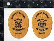 Savannah Chatham Metropolitan  Police Patch Set of two GA Georgia picture