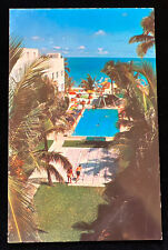 Vintage Georgian Hotel Poolview Cabana Club c1950 Miami Beach, FL Postcard picture