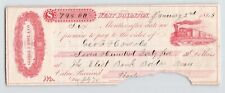 1865 West Boylesto MA promissory note, draft, George F. Howe Co. RR vignette picture