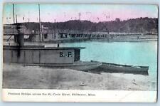 Stillwater Minnesota MN Postcard Pontoon Bridge Across The St. Croix River 1911 picture