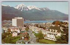 Juneau Alaska Town View Federal Building Downtown Vintage Postcard 1960s 0676 picture