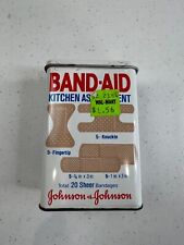 Vintage Band Aid Kitchen Assortment Adhesive Bandages Tin Box with 5 Bandages picture