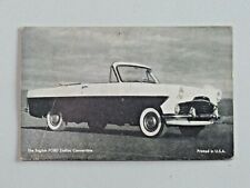 Vintage 1960's English Ford Zodiac Convertible Automobila Exhibit Card 8970 picture