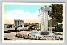Plymouth MA-Massachusetts, Memorial To Women Of Mayflower, Vintage Postcard picture