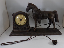 Vtg Lanshire Self Starting Clock-SP-3 Spartus Horse Hop Along Cassidy picture